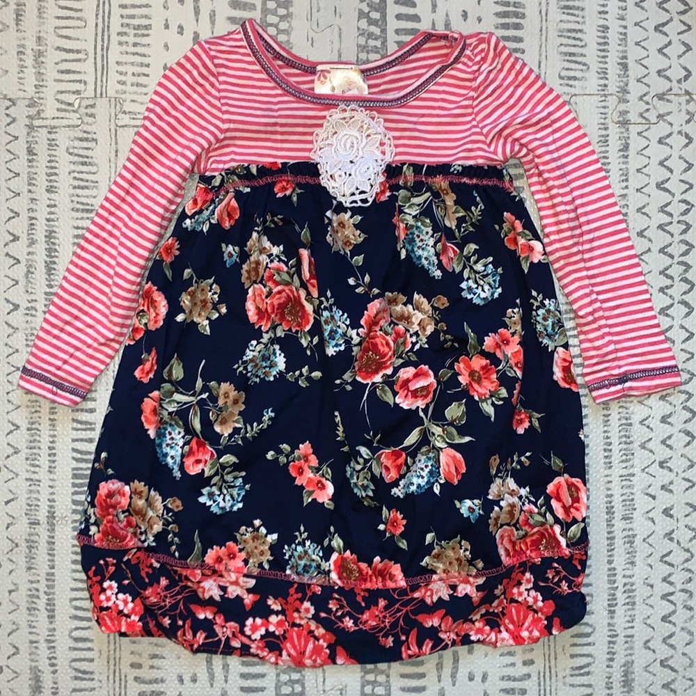 Pink Vanilla long sleeve toddler dress